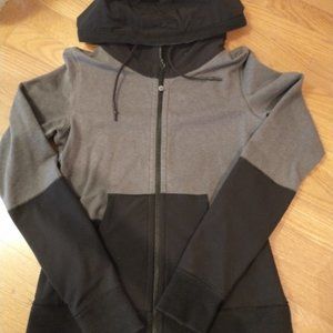 Lululemon Grey/Black Hooded Zip Up Top